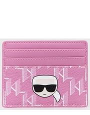 Portfel etui na karty damski kolor różowy - Answear.com Karl Lagerfeld