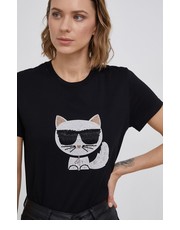 Bluzka - T-shirt bawełniany - Answear.com Karl Lagerfeld