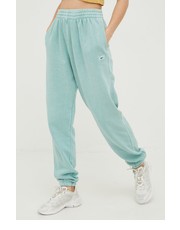 Spodnie spodnie dresowe damskie kolor turkusowy gładkie - Answear.com Reebok Classic