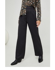 Spodnie spodnie damskie kolor czarny proste high waist - Answear.com Answear Lab