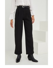 Spodnie spodnie damskie kolor czarny szerokie high waist - Answear.com Answear Lab