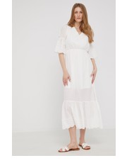 Sukienka sukienka bawełniana kolor biały maxi rozkloszowana - Answear.com Answear Lab