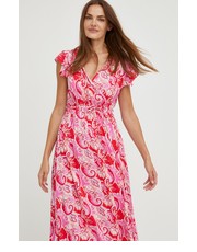 Sukienka sukienka kolor różowy maxi rozkloszowana - Answear.com Answear Lab