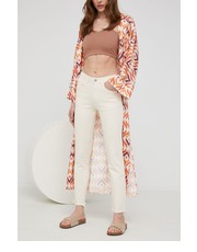 Jeansy jeansy damskie kolor beżowy high waist - Answear.com Answear Lab