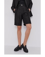 Spodnie Szorty damskie kolor czarny gładkie high waist - Answear.com The Kooples