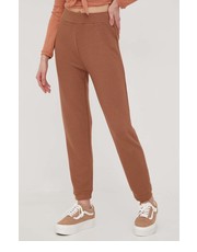 Spodnie spodnie dresowe damskie kolor brązowy gładkie - Answear.com Brixton
