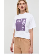 Bluzka MAX&Co. t-shirt bawełniany kolor biały - Answear.com Max&Co.