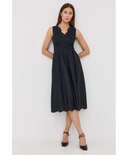 Sukienka MAX&Co. sukienka bawełniana kolor czarny midi rozkloszowana - Answear.com Max&Co.