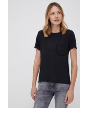 Bluzka bluzka z domieszką jedwabiu kolor czarny - Answear.com Pennyblack