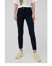 Spodnie spodnie damskie kolor granatowy dopasowane medium waist - Answear.com Pennyblack