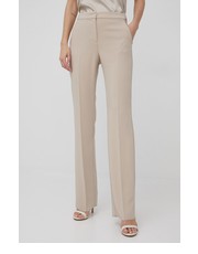 Spodnie spodnie damskie kolor beżowy proste medium waist - Answear.com Pennyblack