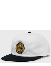Czapka czapka bawełniana kolor biały z aplikacją - Answear.com Huf