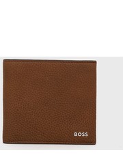 Portfel portfel skórzany męski kolor brązowy - Answear.com Boss