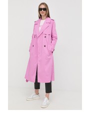 Płaszcz trencz damski kolor fioletowy przejściowy - Answear.com Boss