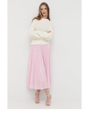 Spódnica spódnica kolor różowy midi rozkloszowana - Answear.com Boss