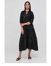 Sukienka sukienka kolor czarny maxi rozkloszowana - Answear.com Boss