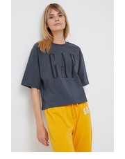 Bluzka t-shirt bawełniany kolor szary - Answear.com Gap
