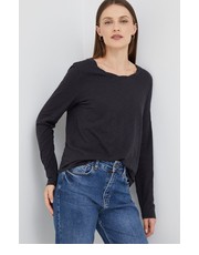 Bluzka longsleeve bawełniany kolor czarny - Answear.com Gap