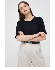 Bluzka t-shirt bawełniany damska kolor czarny - Answear.com Gap