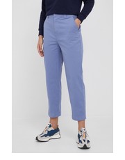 Spodnie spodnie damskie kolor fioletowy proste high waist - Answear.com Gap