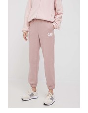 Spodnie spodnie dresowe damskie kolor różowy gładkie - Answear.com Gap