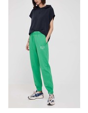 Spodnie spodnie damskie kolor zielony z nadrukiem - Answear.com Gap