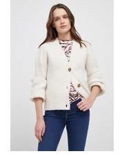 Sweter kardigan z wełną damski kolor beżowy ciepły - Answear.com Gap