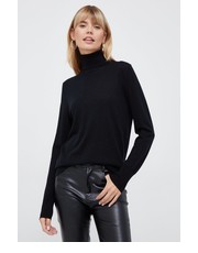 Sweter sweter wełniany damski kolor czarny lekki z golfem - Answear.com Gap