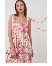Sukienka sukienka bawełniana kolor beżowy maxi rozkloszowana - Answear.com Red Valentino