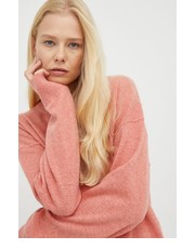 Sweter sweter wełniany damski kolor pomarańczowy lekki - Answear.com Samsoe Samsoe