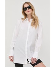 Koszula koszula bawełniana damska kolor biały regular z kołnierzykiem klasycznym - Answear.com Hugo