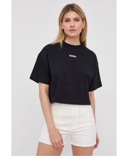 Bluzka t-shirt bawełniany kolor czarny - Answear.com Hugo