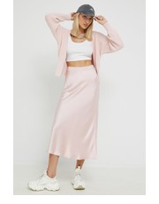 Spódnica spódnica kolor różowy midi rozkloszowana - Answear.com Hugo