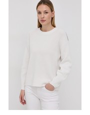 Sweter Sweter bawełniany damski kolor biały ciepły - Answear.com Hugo
