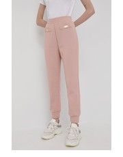 Spodnie spodnie damskie kolor różowy gładkie - Answear.com Elisabetta Franchi