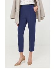 Spodnie spodnie damskie kolor granatowy fason cygaretki high waist - Answear.com Elisabetta Franchi