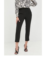 Spodnie spodnie damskie kolor czarny fason cygaretki high waist - Answear.com Elisabetta Franchi
