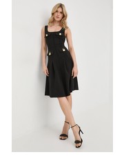 Sukienka sukienka kolor czarny midi rozkloszowana - Answear.com Elisabetta Franchi