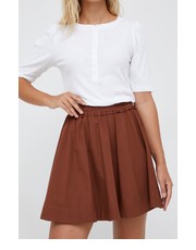 Spódnica spódnica bawełniana kolor brązowy mini rozkloszowana - Answear.com Sisley