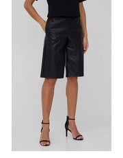 Spodnie szorty damskie kolor czarny gładkie high waist - Answear.com Sisley