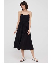 Sukienka sukienka kolor czarny midi rozkloszowana - Answear.com Sisley