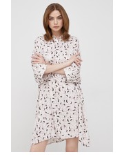 Sukienka sukienka kolor beżowy mini oversize - Answear.com Sisley