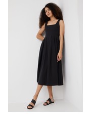 Sukienka sukienka kolor czarny midi rozkloszowana - Answear.com Sisley
