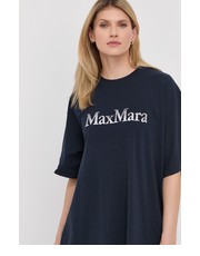Bluzka t-shirt damski kolor granatowy - Answear.com Max Mara Leisure