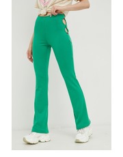 Spodnie spodnie damskie kolor zielony dzwony high waist - Answear.com Local Heroes