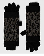 Rękawiczki MICHAEL Michael Kors rękawiczki z domieszką wełny damskie kolor czarny - Answear.com Michael Michael Kors