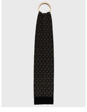 Szalik MICHAEL Michael Kors szalik wełniany kolor czarny wzorzysty - Answear.com Michael Michael Kors