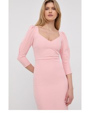 Sukienka sukienka kolor różowy midi prosta - Answear.com Nissa