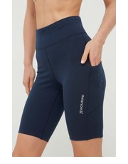 Spodnie szorty sportowe Adventure damskie kolor granatowy gładkie high waist - Answear.com Houdini