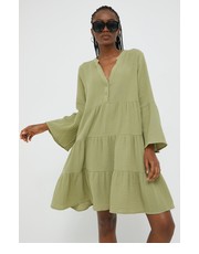 Sukienka sukienka bawełniana kolor zielony mini rozkloszowana - Answear.com Jdy